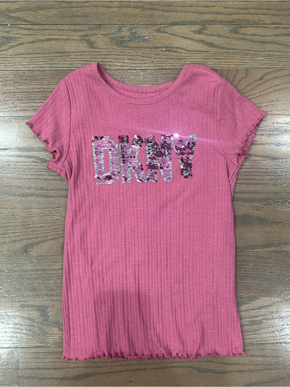 DKNY Girls Sequin Flip Shirt Size M (8/10) – Brand New